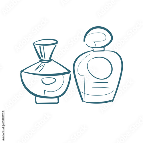 perfume vector doodle illustration isolated line art sketch hand drawn