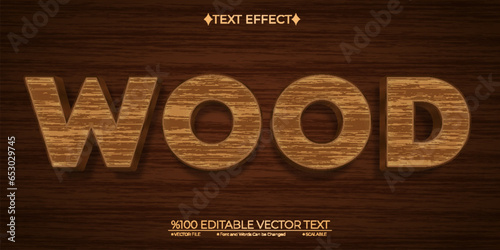 Dirty Wood Editable Vector Text Effect