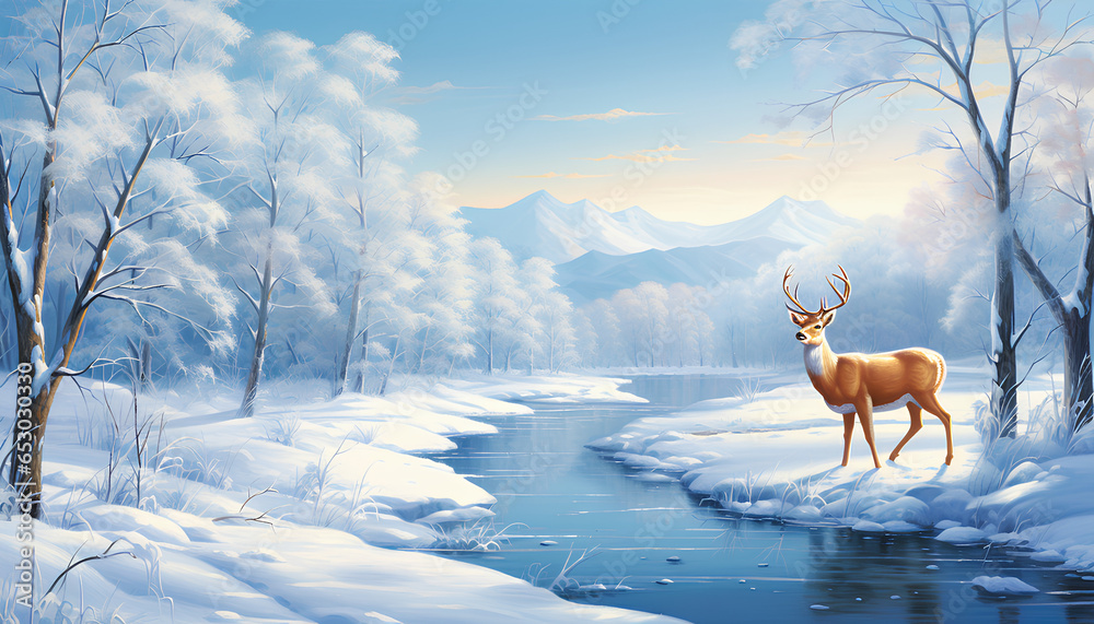 A breathtaking winter scene that showcases the raw beauty of the season A breathtaking winter scene that showcases the raw beauty of the season