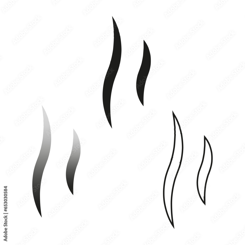 Set smoke icon. Vector illustration. EPS 10. Set smoke icon. Vector illustration. EPS 10.