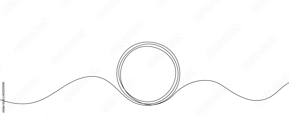 Circle line one frame art hand single shape vector zen drawn abstract round. Continuous one line circle icon stroke sketch illustration draw outline ball black circular pencil logo scribble thin ring Circle line one frame art hand single shape vector zen drawn abstract round. Continuous one line circle icon stroke sketch illustration draw outline ball black circular pencil logo scribble thin ring