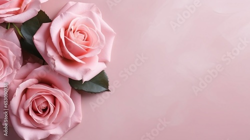 copy space background with a beautiful a pink rose
