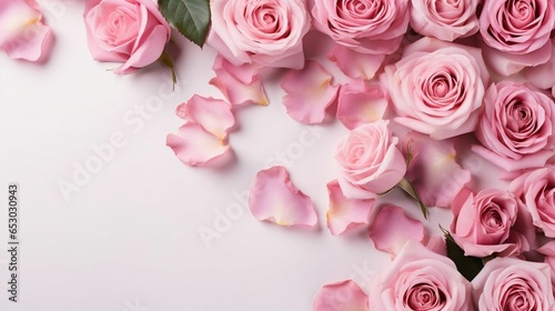 copy space background with a beautiful a pink rose  © Abdul