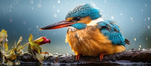 The colorful feathers of wetland birds like the common kingfisher come from various birds in ponds and swamps Winter migratory birds stay in Bang Poo Thailand for about 3 months