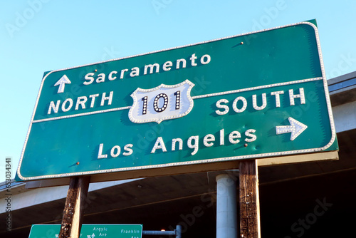 Los Angeles, California: US 101 Freeway Entrance sign