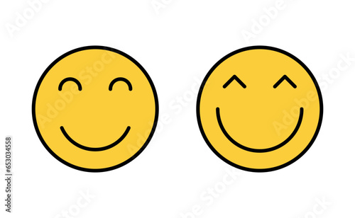 smile icon set for web and mobile app. smile emoticon icon. feedback sign and symbol