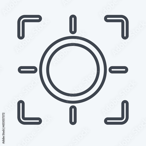 Icon Zoom. related to Photography symbol. line style. simple design editable. simple illustration