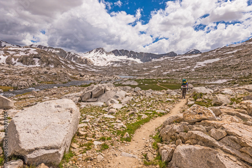 Hiking the John Muir trail in the eastern sierras photo