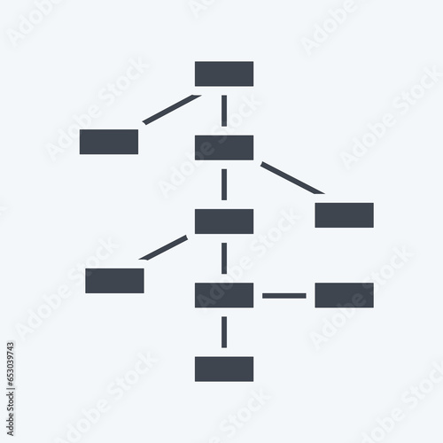 Icon Decision Trees. related to Machine Learning symbol. glyph style. simple design editable. simple illustration. simple vector icons