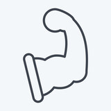 Icon Arm. related to Combat Sport symbol. line style. simple design editable. simple illustration.boxing