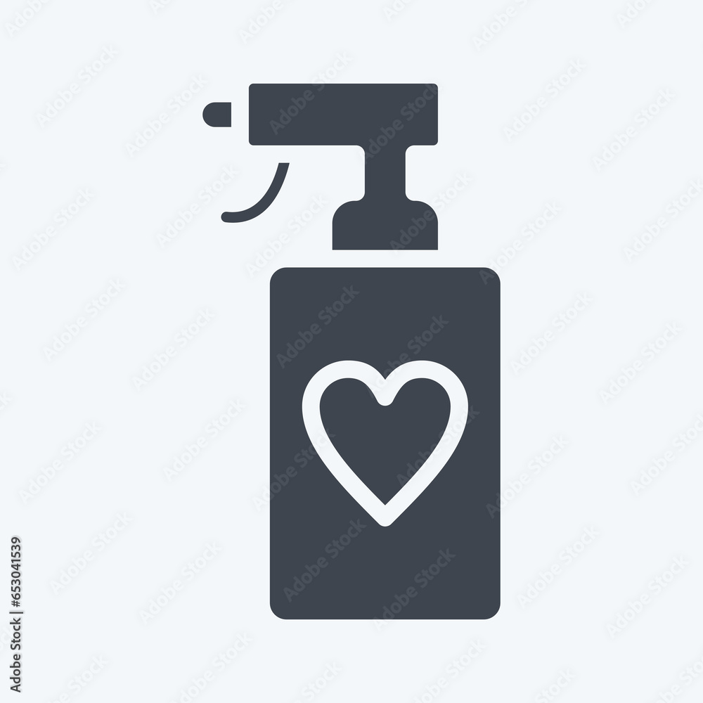 Icon Spray. related to Laundry symbol. glyph style. simple design editable. simple illustration, good for prints