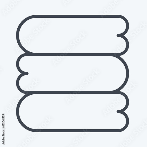 Icon Clan Towel. related to Laundry symbol. line style. simple design editable. simple illustration, good for prints