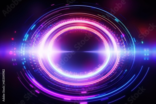 Digital Energy Flow: Neon Line Wave for Date Connection wallpaper background