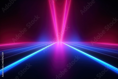 Digital Energy Flow  Neon Line Wave for Date Connection wallpaper background