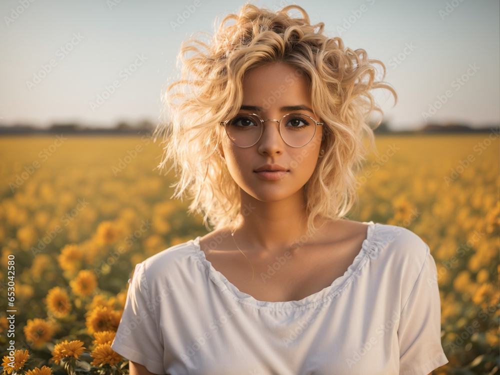 woman in a field woman in a field