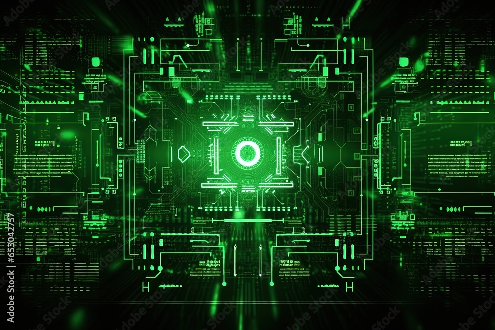 Abstract technology hud interface hologram elements neon lights, circle percent vitality innovation on hi tech future design Abstract technology hud interface hologram elements neon lights, circle percent vitality innovation on hi tech future design