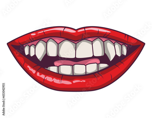 mouth pop art smiling