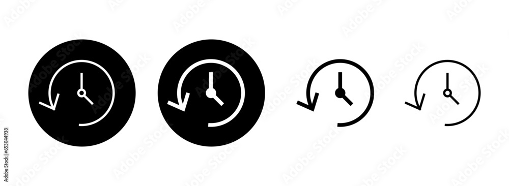 History icon set illustration. recent event history sign and symbol History icon set illustration. recent event history sign and symbol