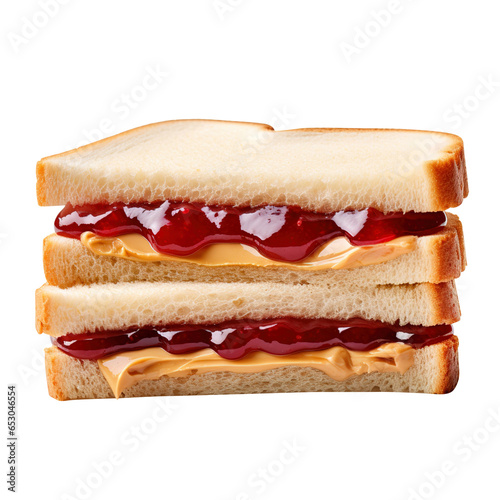 Peanut Butter and Jelly Sandwich isolated on transparent background Remove png, Clipping Path