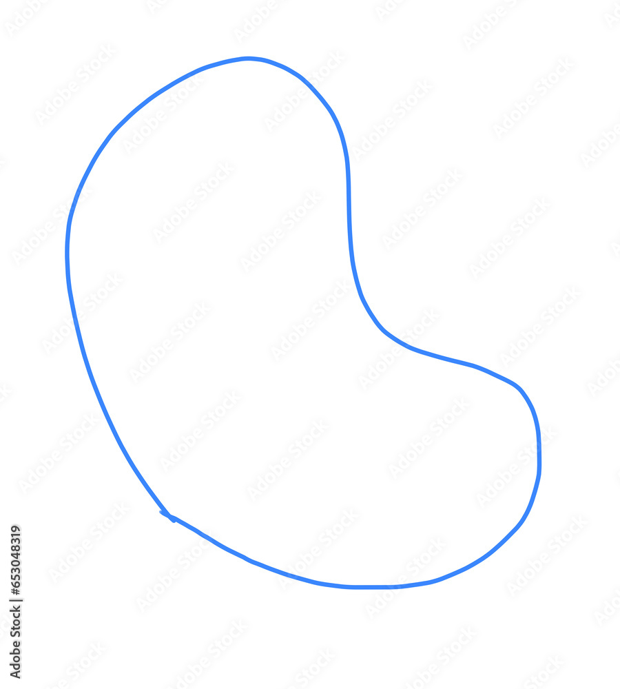 Monoline blob abstract elemen Monoline blob abstract elemen