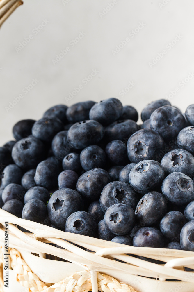 Fresh juicy blueberries in the basket. Wild berries. Fresh juicy blueberries in the basket. Wild berries.
