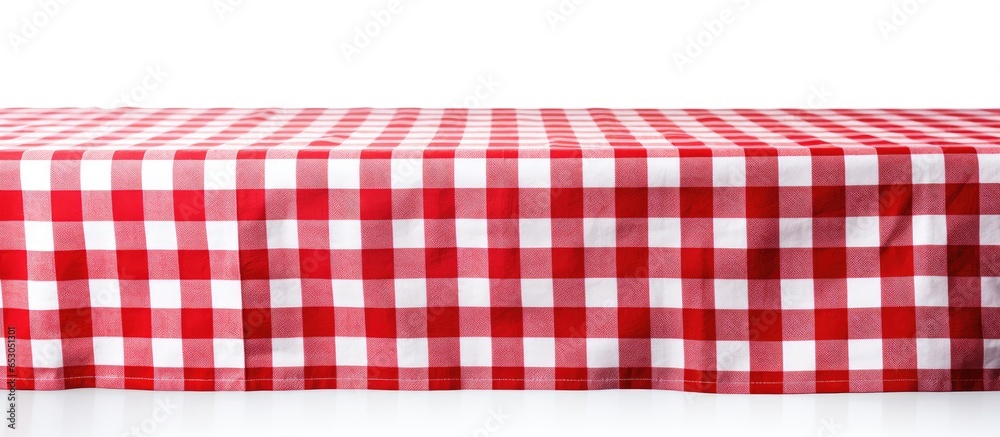 The isolated checker patterned tablecloth The isolated checker patterned tablecloth