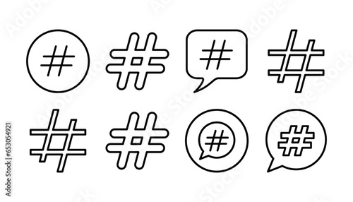 Hashtag icon vector. hashtag simbols
