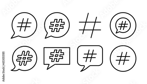 Hashtag icon vector. hashtag simbols