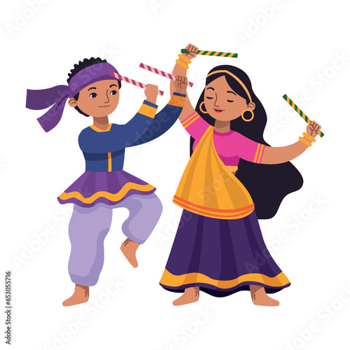 navratri dancers characters