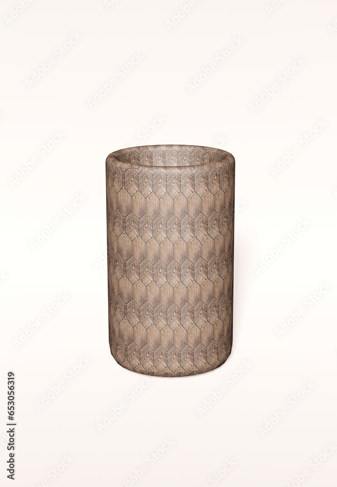 Vase or glass with texture 3D rendering in isolated background for interior design content, home decorate and etc. Vase or glass with texture 3D rendering in isolated background for interior design content, home decorate and etc.