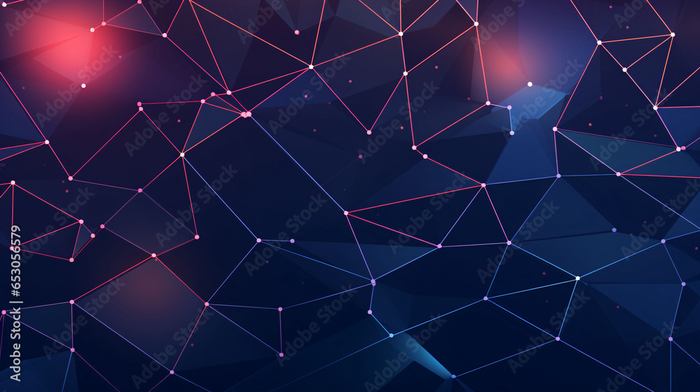 Obraz premium High-tech futuristic technology abstract technology particle mesh style background