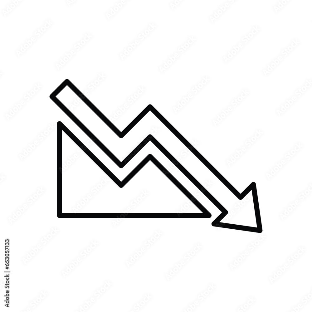 stock arrow graph going down outline arrow loss bearish business finance graph stock arrow graph going down outline arrow loss bearish business finance graph