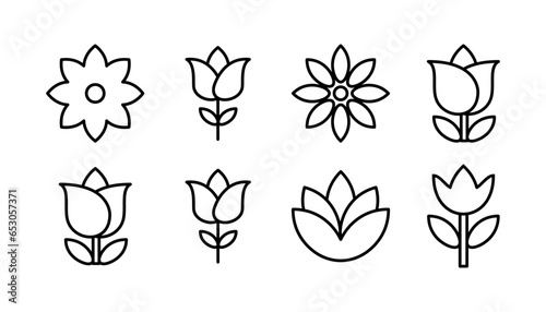 Flower icon vector. floral icon. flower logo #653057371
