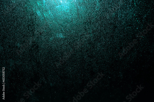 blue white black glitter texture abstract banner background with space. Twinkling glow stars effect. Like outer space, night sky, universe. Rusty, rough surface, grain. © Sumeth