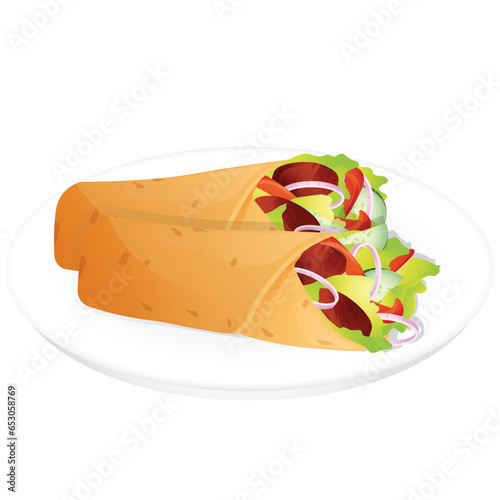 Delicious Kebab On Plate | Mideast and Western Food