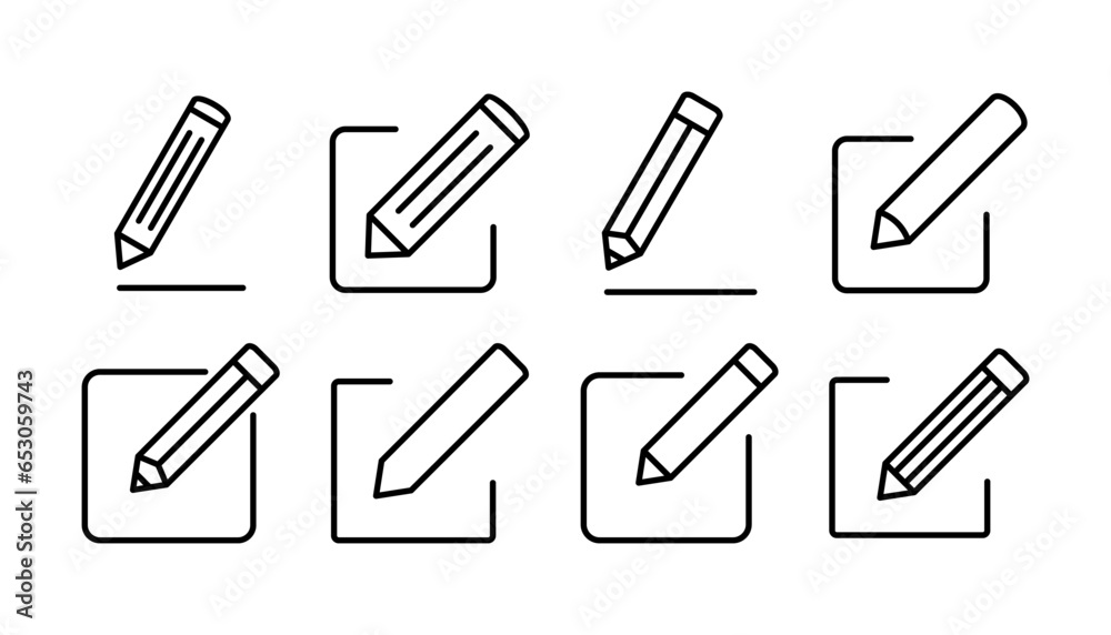 Edit icon vector. edit document sign and symbol. pencil Edit icon vector. edit document sign and symbol. pencil