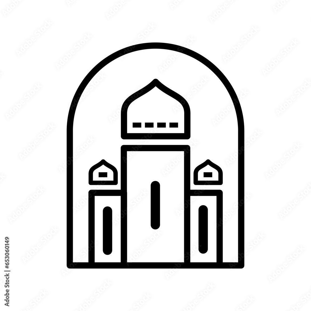Modern mosque icon vector element 