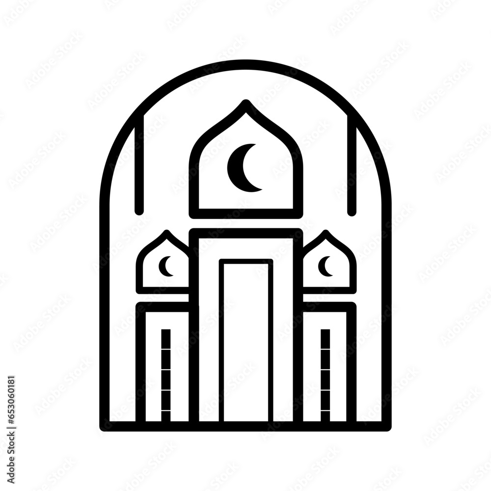 Modern mosque icon vector element Modern mosque icon vector element