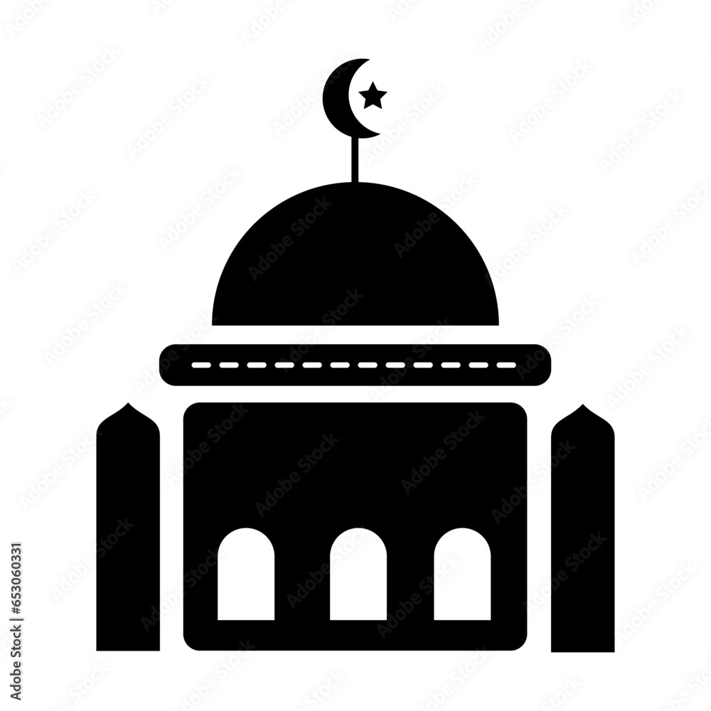 Modern mosque icon vector element Modern mosque icon vector element