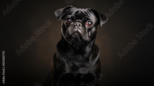 dog on a dark background generative ai