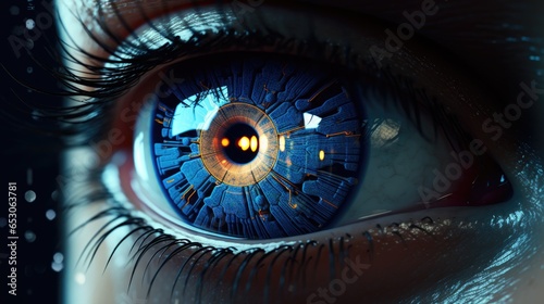 focus on the iris of an eye generative ai