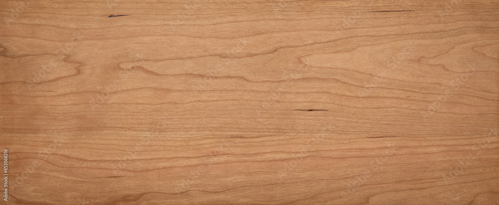Empty solid wood desktop texture background. North American cherry wood planks natural texture background. Wood texture background. - obrazy, fototapety, plakaty 