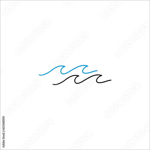 vector illustration of line wave symbol