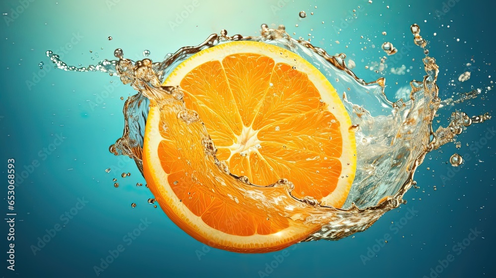 Orange with Water Splash Orange with Water Splash