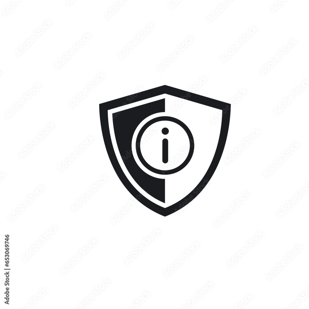 privacy information protection shield icon vector concept design template privacy information protection shield icon vector concept design template
