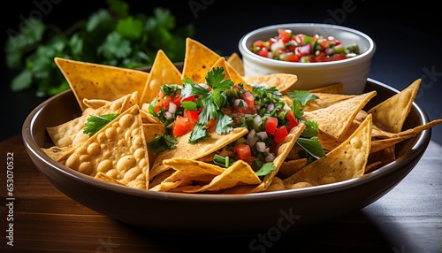 corn chips with salad