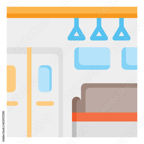  seat, chair, train, subway, mrt,  transport, door Icon, Flat style icon vector illustration, Suitable for website, mobile app, print, presentation, infographic and any other project.