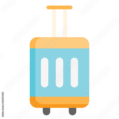  travel, luggage, suitcase, baggage, travelling, train, subway, Icon, Flat style icon vector illustration, Suitable for website, mobile app, print, presentation, infographic and any other project.