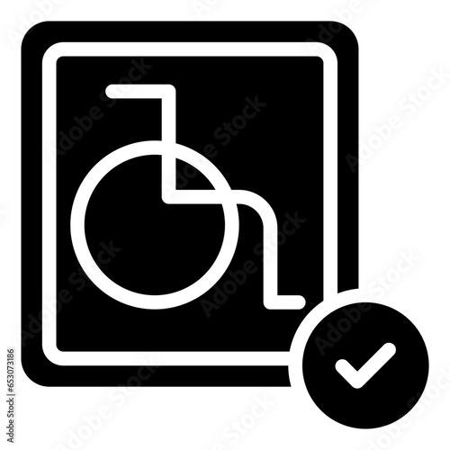 accesibility, disabled sign, handicap, wheelchair, disability, signal, check, vehicle, travelling, travel, transportation, commuter, tramspeed, train, metro, public transport, mrt, icon, icons, graphi