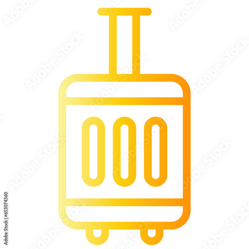  travel, luggage, suitcase, baggage, travelling, train, subway, Icon, gradien style icon vector illustration, Suitable for website, mobile app, print, presentation, infographic and any other project.